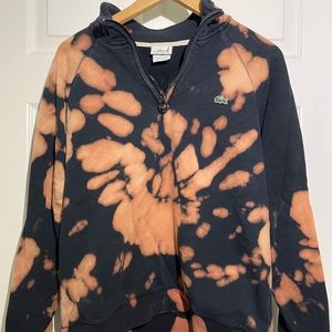 Bleach tie die Lacoste quarter zip